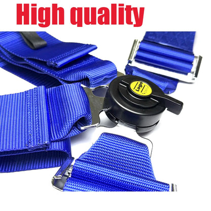 Racing Harness Seat Belt 3" 4 Point Quick Release Nylon Safety Strap