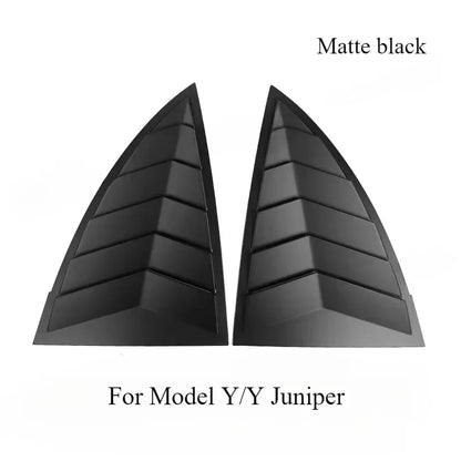 ABS Rear Window Sunshade Shutter Cover For Tesla Model Y Juniper MY Matte black