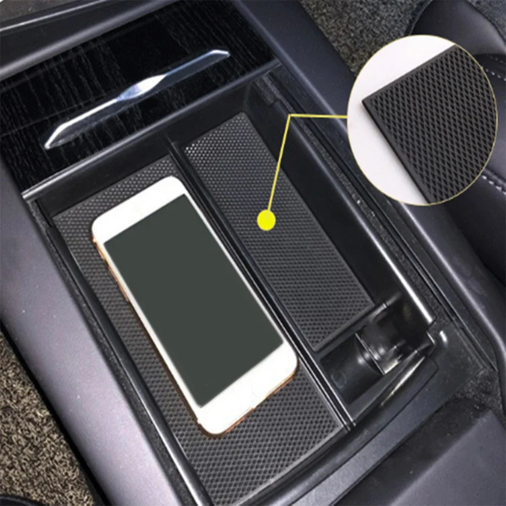 Console Armrest Storage Box Phone Wireless Charger For Tesla Model X/S
