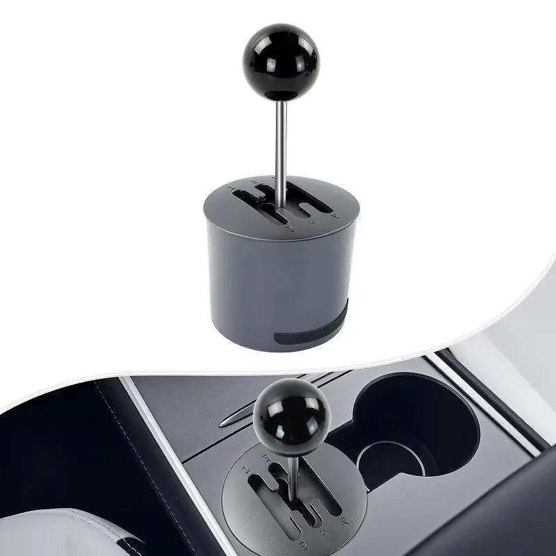 Cup Holder Shifter,Car Gear Toy Funny Decoration for Tesla Model 3 Y Black
