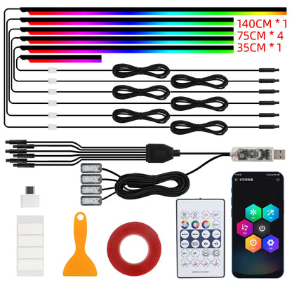 RGB Ambient Lights 10-in-1 Footwell Atmosphere for Tesla Model 3/Y/S/X 10in1