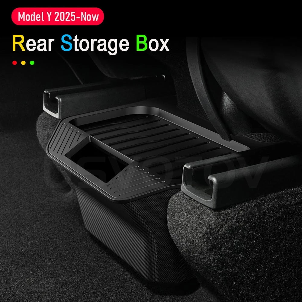 Rear Seat Storage Box Trash Can Garbage for Tesla Model Y Juniper