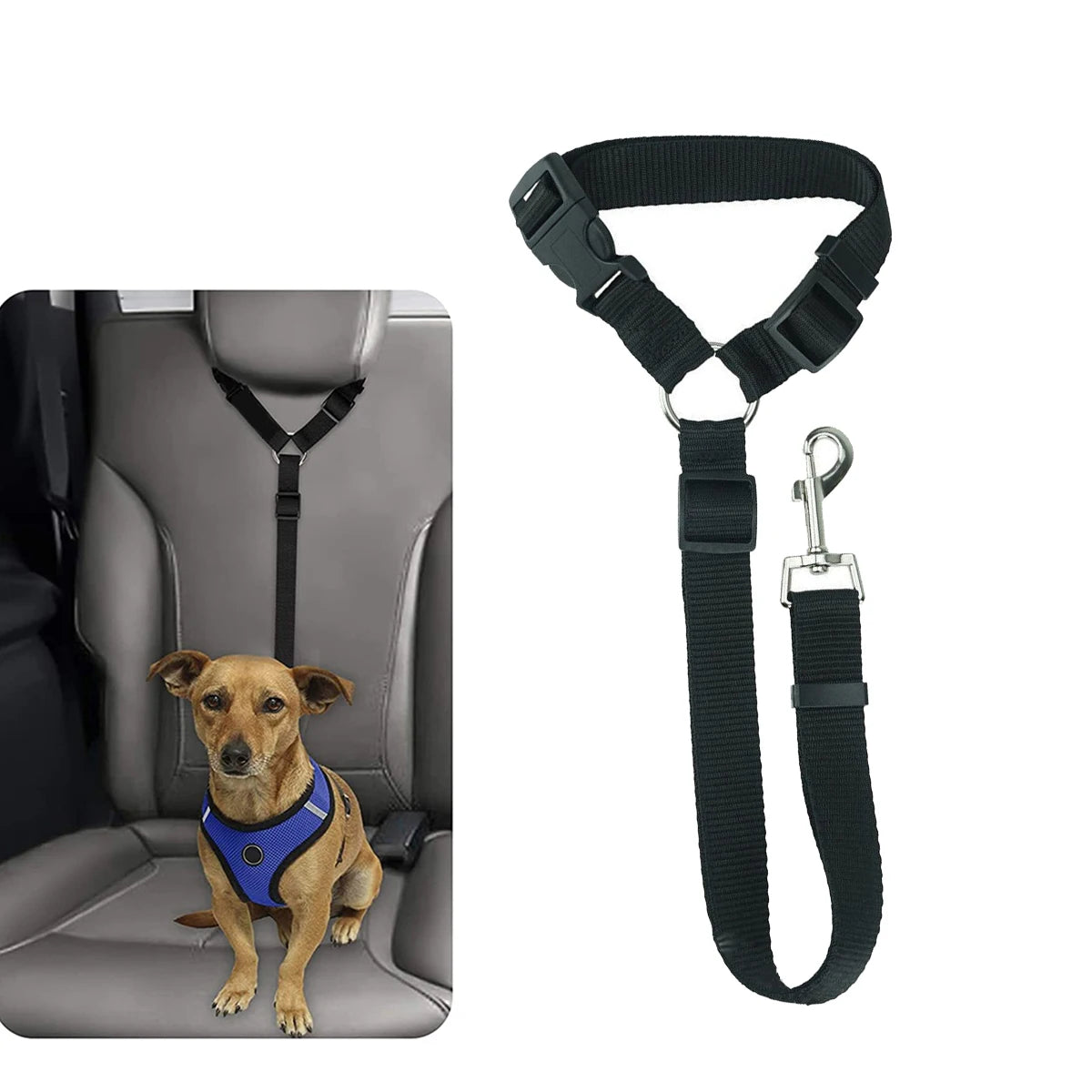 Headrest Restraint Adjustable Pet Dog Cat Seat Belts For EV Cars
