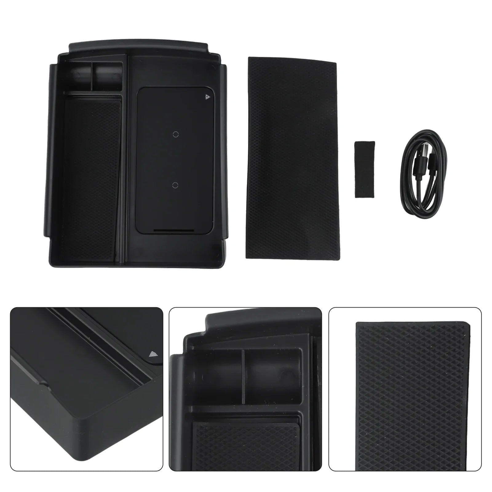 Console Armrest Storage Box Phone Wireless Charger For Tesla Model X/S