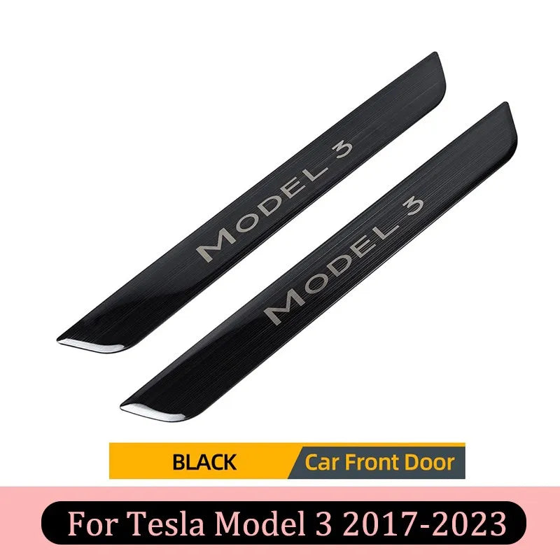 Pedal Protection Strip For Tesla Model 3 /Y 2017-2023 Model 3 Black Front