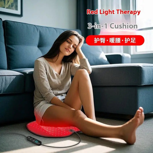 128 LED Red Light Therapy Pad Waist Hip Care For EV Car Driver