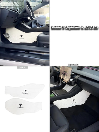 Premium Napa Leather Console Side Protection Pads for Tesla Model Y/3