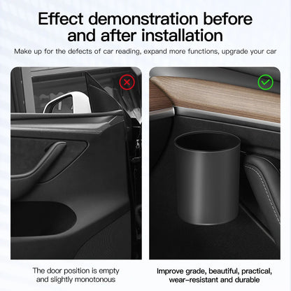 4PCS Door Cup Holder Storage Box for Tesla Model 3 Y Highland Juniper