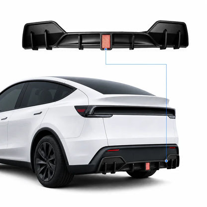 For Tesla Model Y Juniper Rear Bumper Lip Spoiler Diffuser Flashing LED Pilot Brake Light Car Rear Lower Splitter