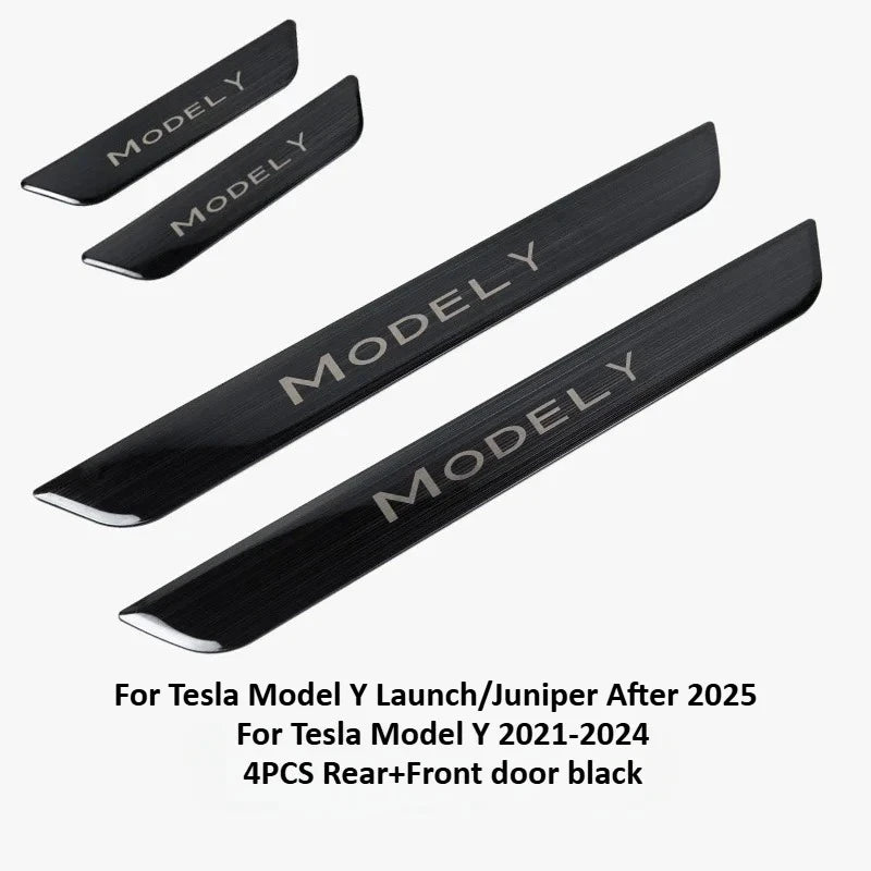 Stainless Steel Door Sill Protectors For Tesla Model 3/Y