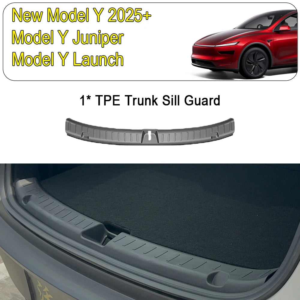 Rear Bumper Guard for 2025 2026 Tesla Model Y Juniper Trunk 1pc Trunk Sill Guard