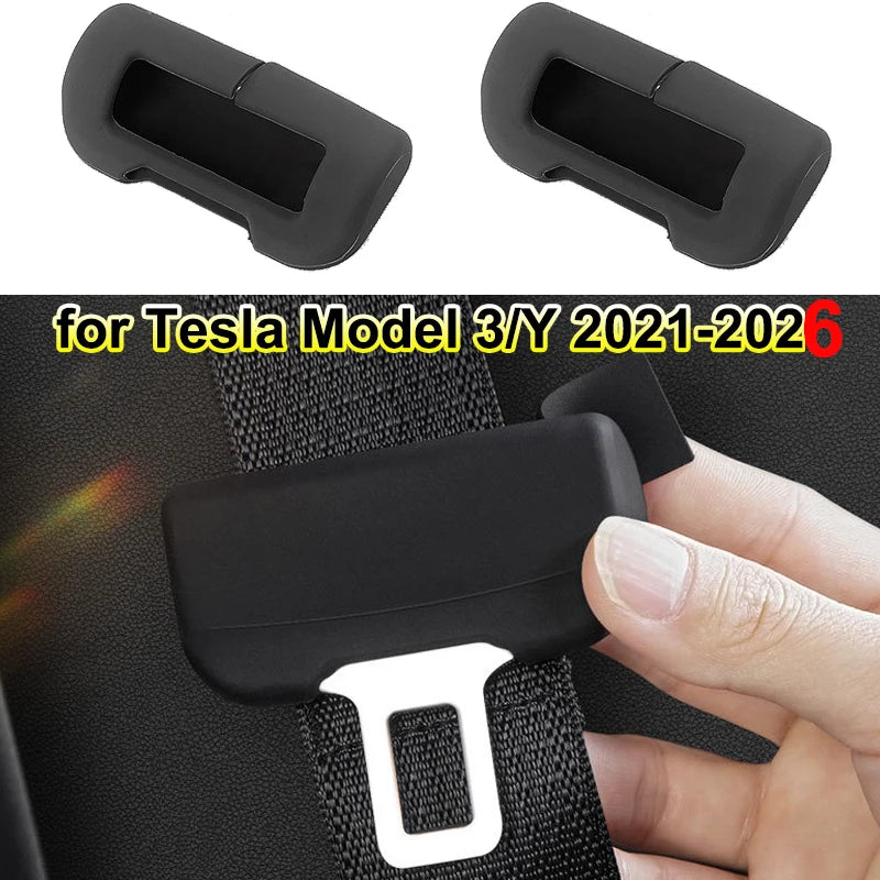 4PCS Car Seat Belt Anti Scratch Protector Case for Tesla Model 3 /Y