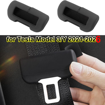 4PCS Car Seat Belt Anti Scratch Protector Case for Tesla Model 3 /Y
