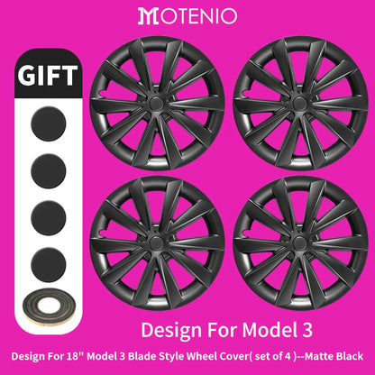 18 Inch Arachnid Style Wheel Cover Hubcaps For TESLA Model 3 2017-2023 Blade Style