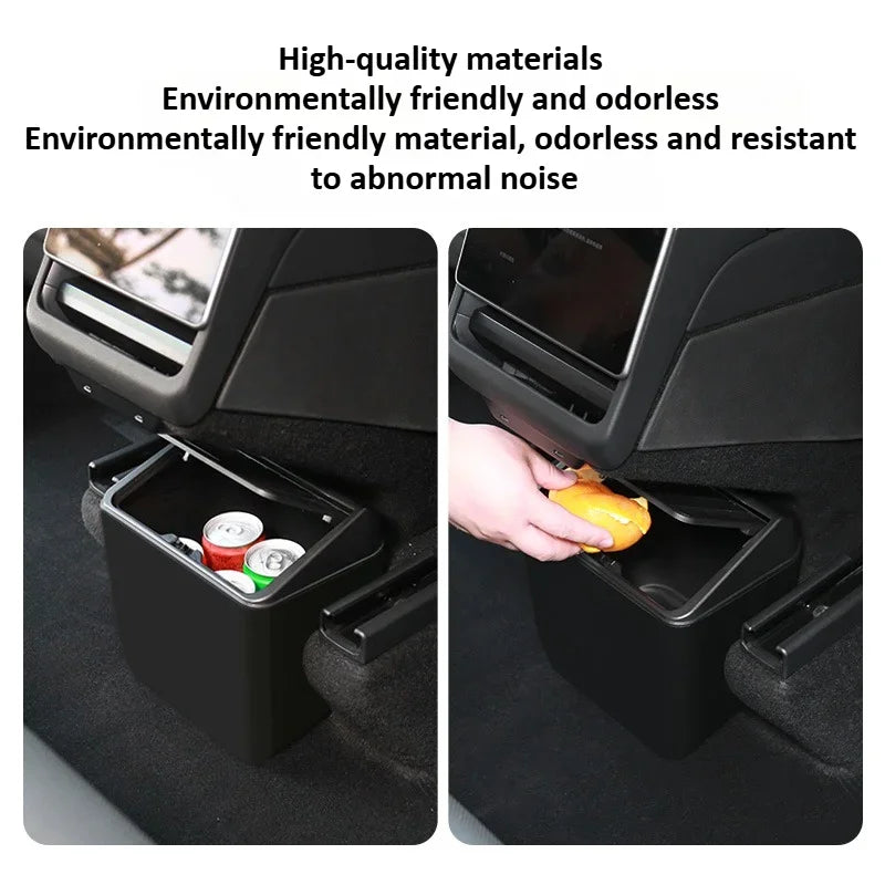 Rear Seat Trash Can Storage Box For Tesla Model Y Juniper