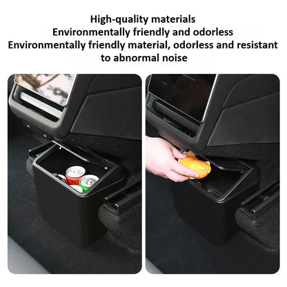 Rear Seat Trash Can Storage Box For Tesla Model Y Juniper