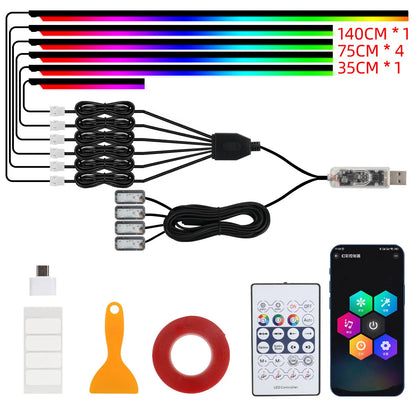 RGB Ambient Lights 10-in-1 Footwell Atmosphere for Tesla Model 3/Y/S/X