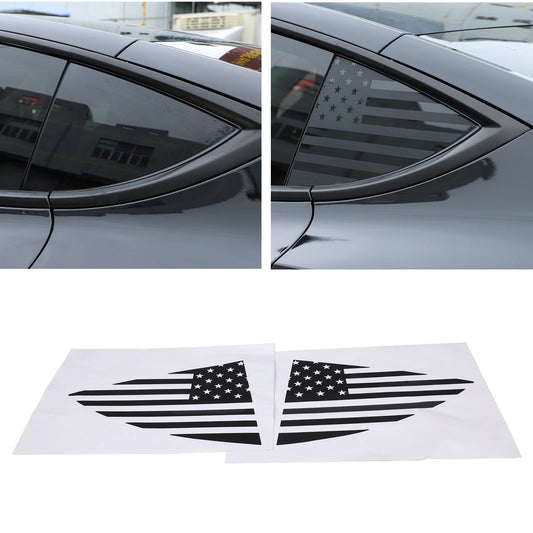 PVC Rear Window Flag Vinyl Decal Trim Sticker For Tesla Model Y