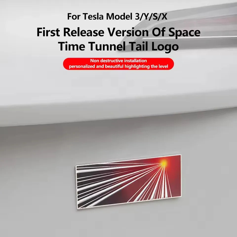 Tail Logo Sticker Trunk Badge Emblem For Tesla Ev Cars
