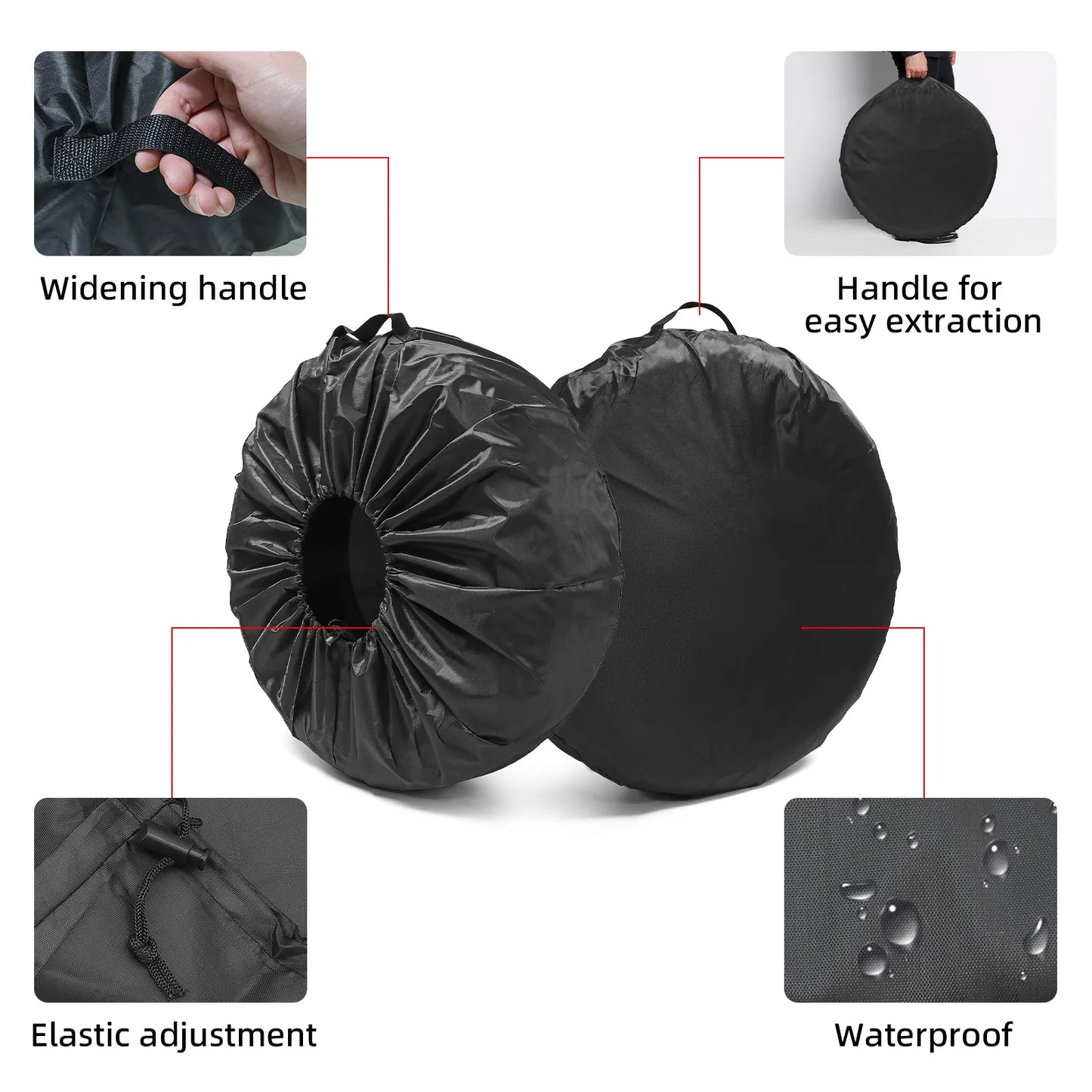 Polyester Dustproof Tire Bags Tyre Sunscreen Storage For Tesla Ev Cars