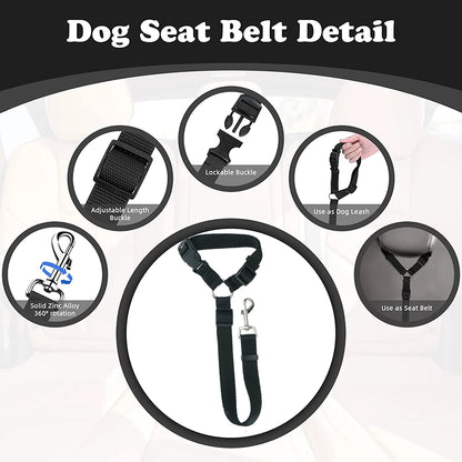 Headrest Restraint Adjustable Pet Dog Cat Seat Belts For EV Cars