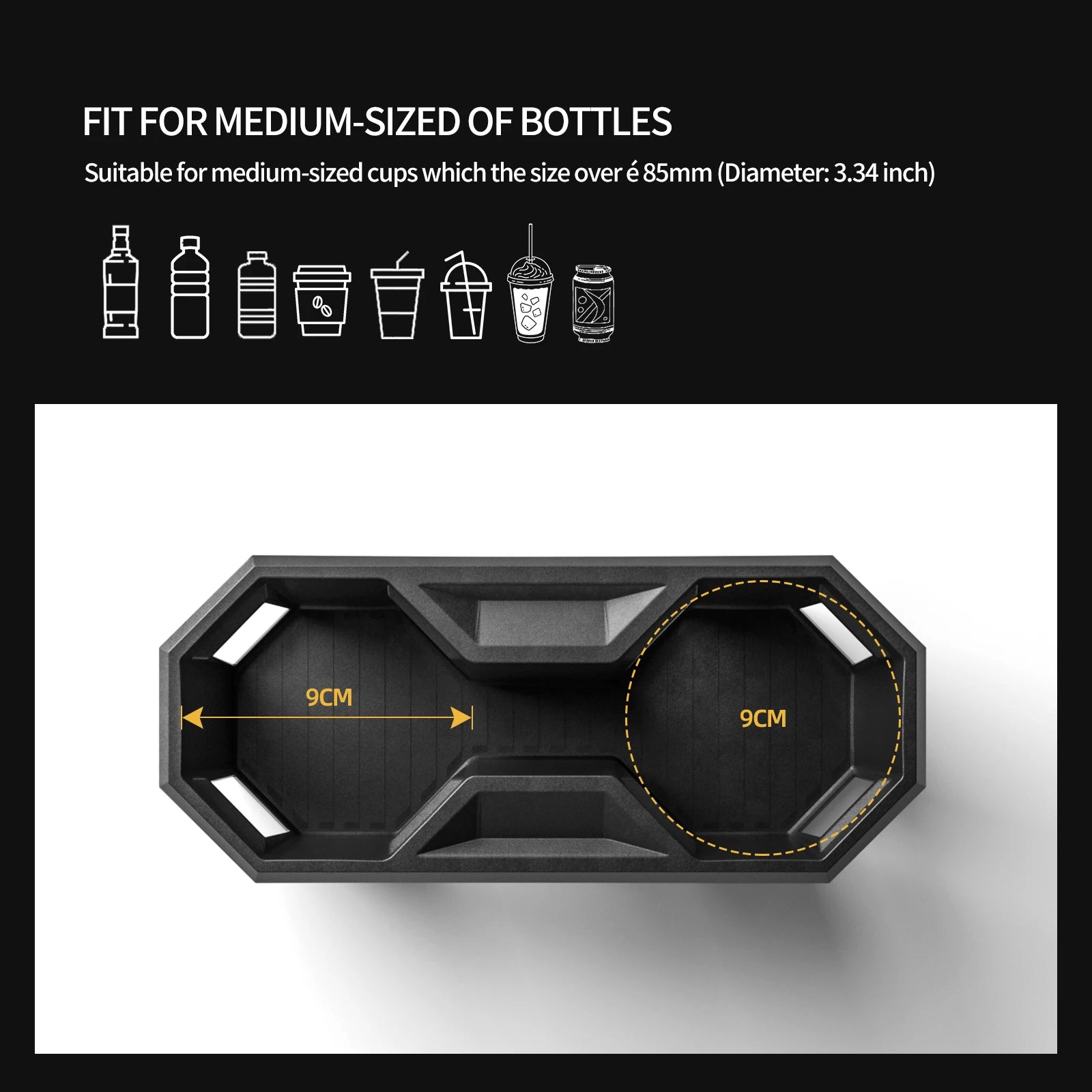 Cybertruck Water Cup Holder Storage Box Silicone Shock-Absorbing