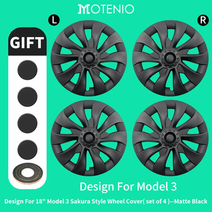 18 Inch Arachnid Style Wheel Cover Hubcaps For TESLA Model 3 2017-2023 Sakura Style