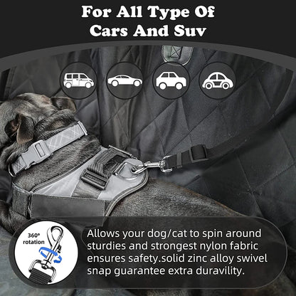 Headrest Restraint Adjustable Pet Dog Cat Seat Belts For EV Cars