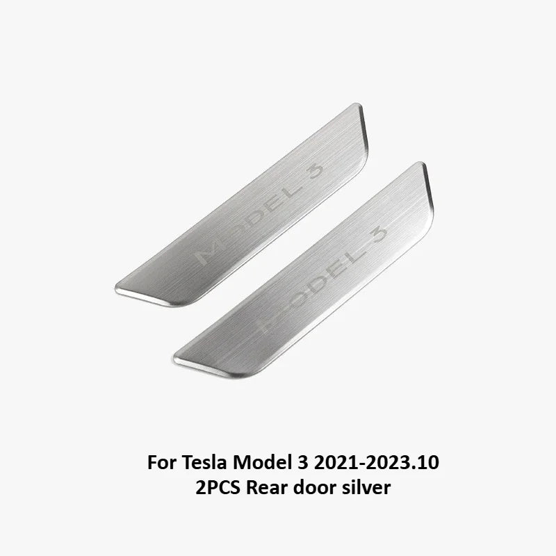 Stainless Steel Door Sill Protectors For Tesla Model 3/Y