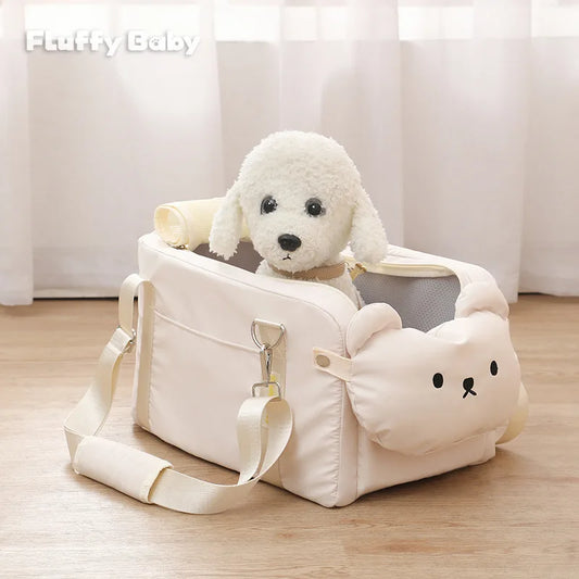 Portable Puppies Travel Bag Dog Cat Car Seat for EV Car Armrest Box