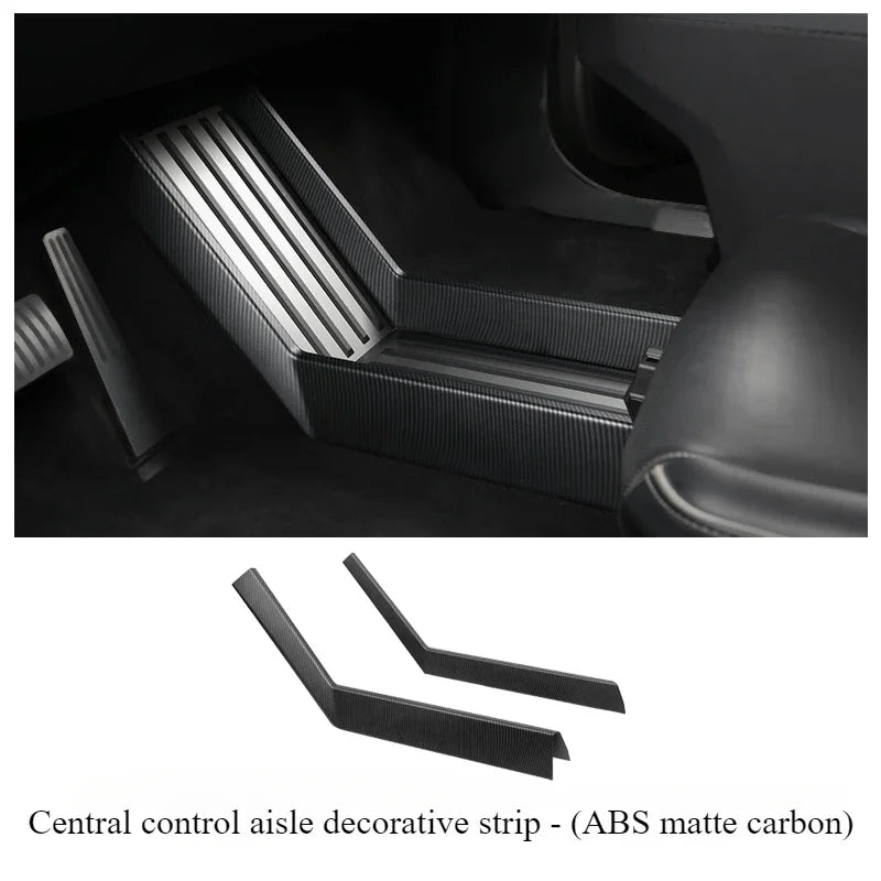 ABS Dashboard Decorative Strip Trim Covers For Tesla Cybertruck 2PCS Central Strip