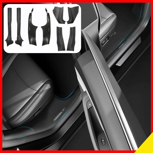 4/8PCS Door Sill Protector for 2026 2025 Tesla Model Y Juniper