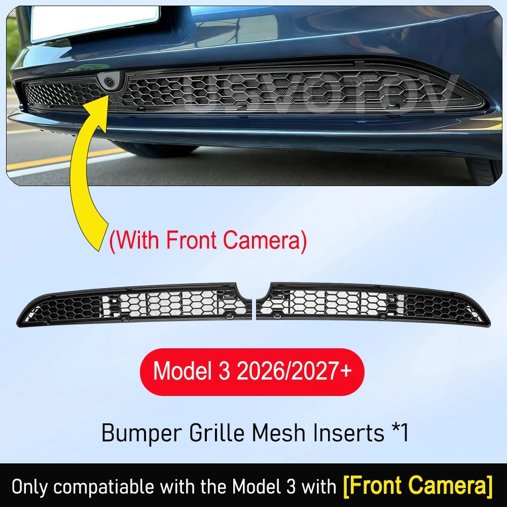 Front Bumper Air Inlet Vent Cover for Tesla Model 3/Y Juniper 2026 Model 3 2026 2027