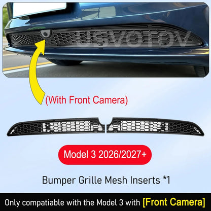 Front Bumper Air Inlet Vent Cover for Tesla Model 3/Y Juniper 2026 Model 3 2026 2027