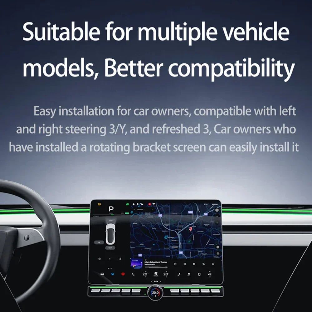 Physical Button with Ambient Lighting for Tesla Model Y/3
