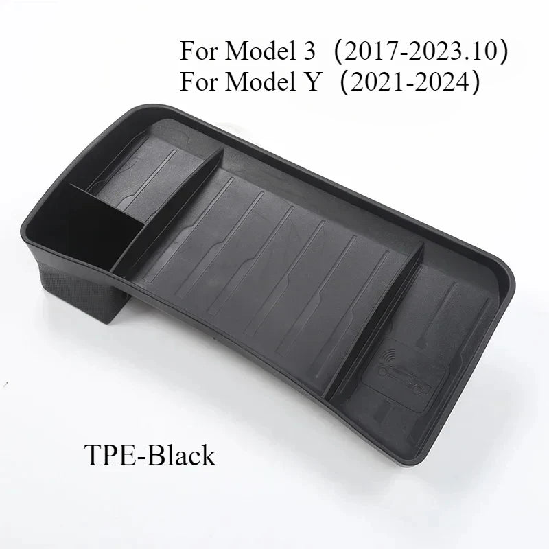 ETC Bracket Storage Box for Tesla Model 3/Y Juniper M3Y Black TPE