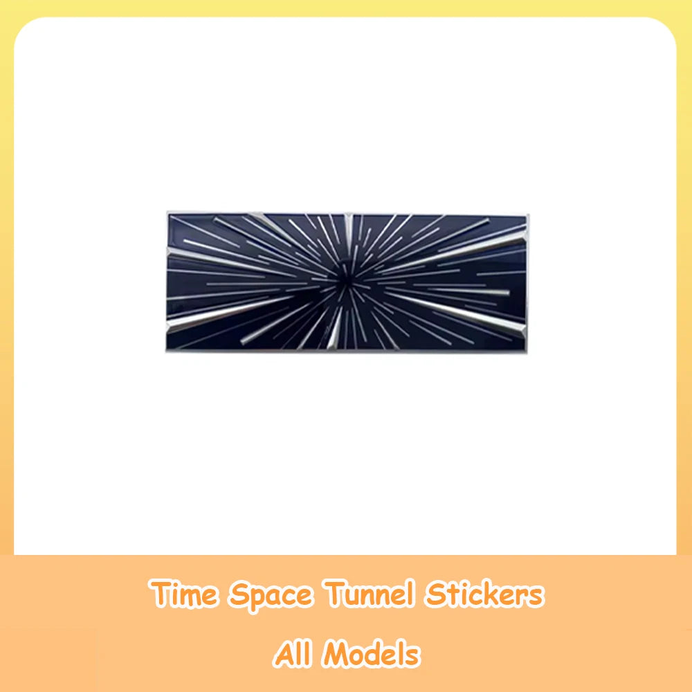 Tail Logo Sticker Trunk Badge Emblem For Tesla Ev Cars Time Space Tunnel