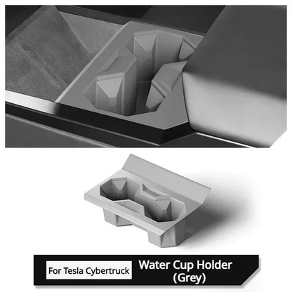 Central Control Water Cup Holder Insert Silicone For Cybertruck Grey
