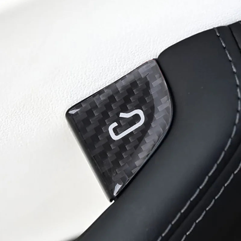 Door Opening Button Carbon Fiber Sticker For Tesla Model Y