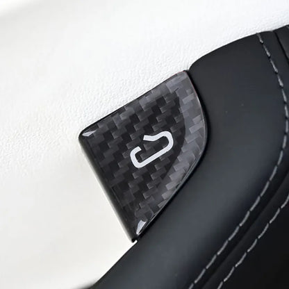 Door Opening Button Carbon Fiber Sticker For Tesla Model Y