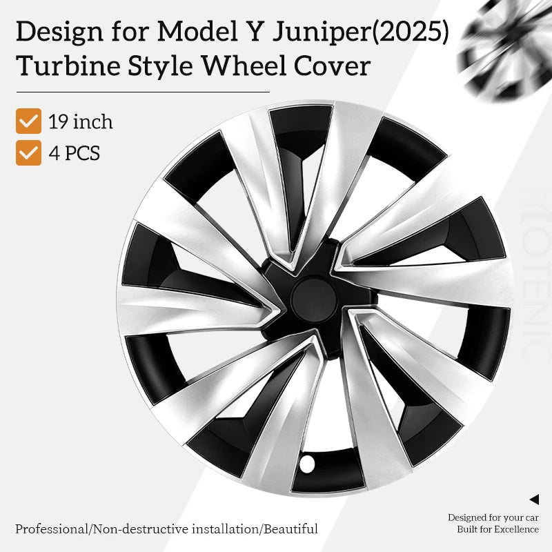 4PCS 19" Wheel Cover Hub Cap for Tesla Model Y Juniper