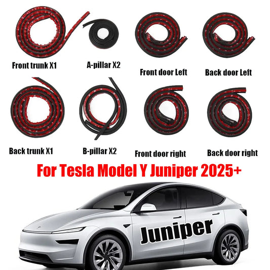 10pcs Door Seal Soundproof Kit For Tesla Model Y Juniper