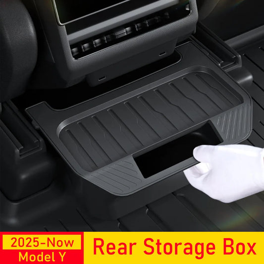 Rear Seat Storage Box Trash Can Garbage for Tesla Model Y Juniper