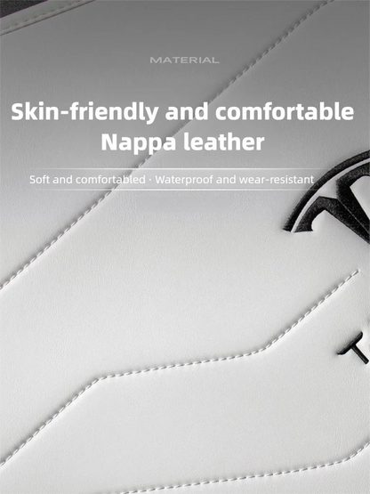 Premium Napa Leather Console Side Protection Pads for Tesla Model Y/3