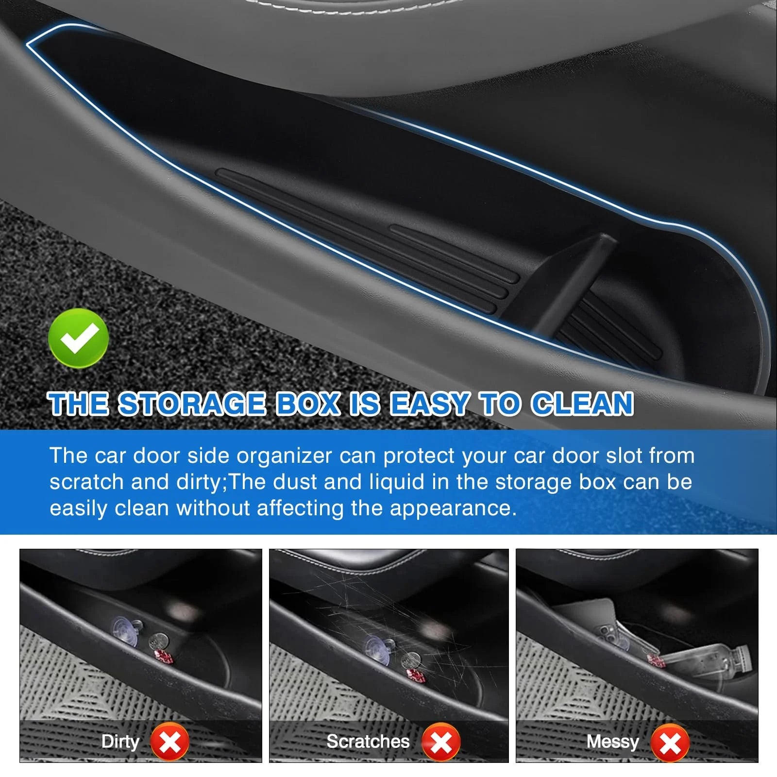 TPE Door Side Storage Box For 2025 2026 Tesla Model 3 Y Juniper