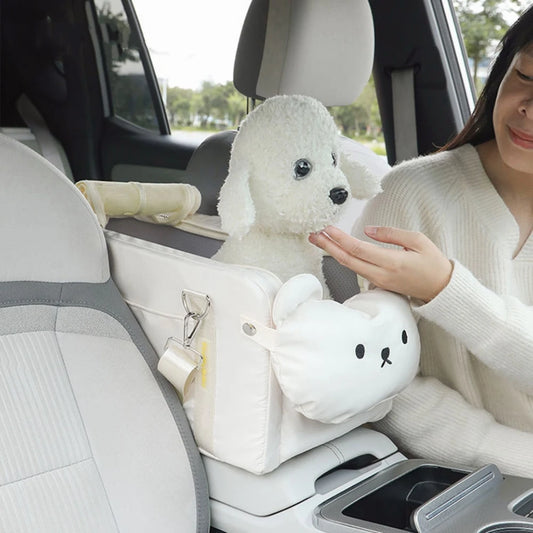 Portable Puppies Travel Bag Dog Cat Car Seat for EV Car Armrest Box