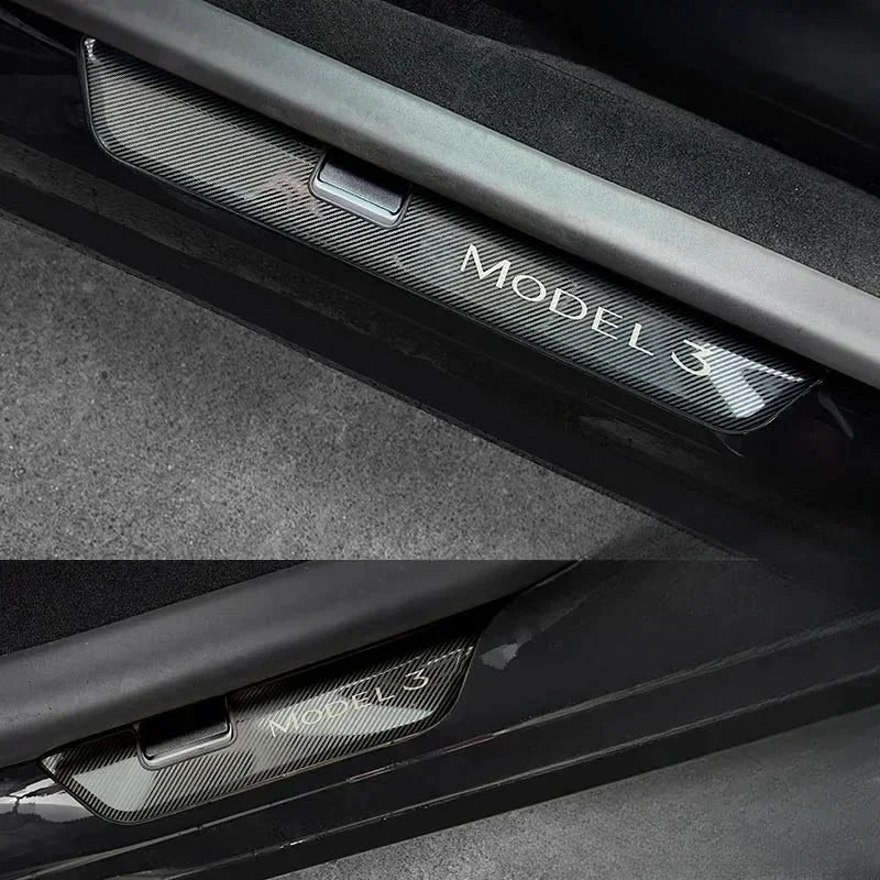 Stainless Steel Door Sill Protectors For Tesla Model 3/Y