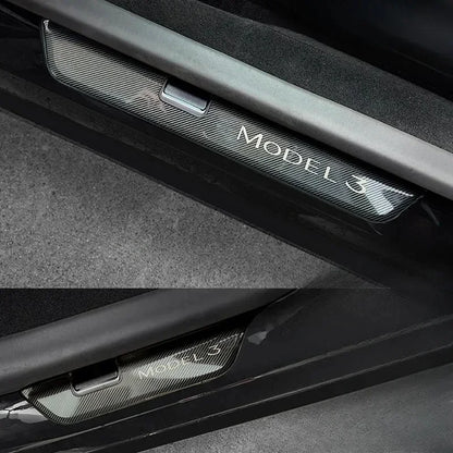Stainless Steel Door Sill Protectors For Tesla Model 3/Y