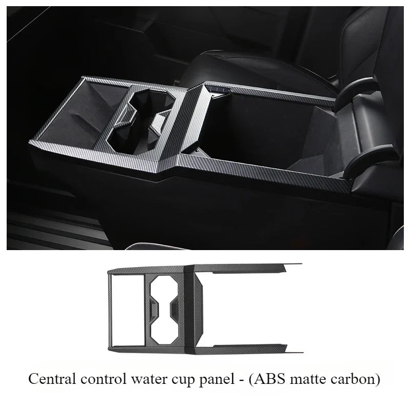 ABS Dashboard Decorative Strip Trim Covers For Tesla Cybertruck Water Cup Panel