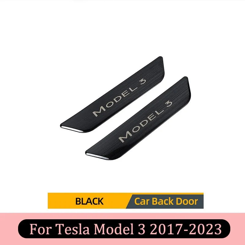Pedal Protection Strip For Tesla Model 3 /Y 2017-2023 Model 3 Black Back